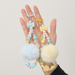 พวงกุญแจไฟสีลูกกวาดพวงกุญแจการ์ตูนลายการ์ตูนสไตล์เรียบง่าย - Product Image 4