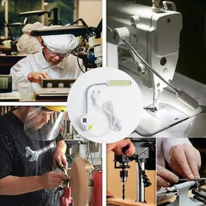 Lampe de travail <span class=keywords><strong>LED</strong></span> industrielle 1W 2W 3W portable à col de cygne magnétique, puissante, pour machine à coudre, avec prise UE/US, suspension flexible - Product Image 6