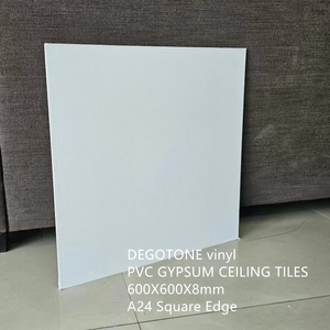 <span class=keywords><strong>Plafond</strong></span> suspendu Tuile de gypse noir satiné 600x600mm Plafonds Panneau Grille suspendue Plâtre - Product Image 6