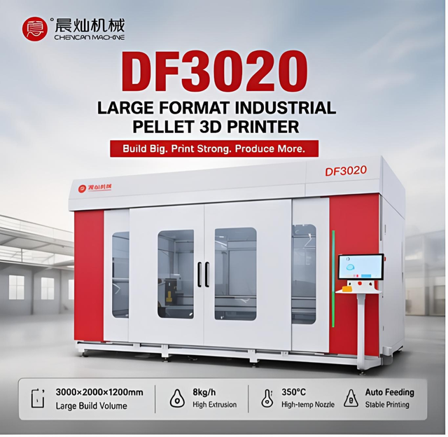 Industrial Large Format FGF 3D Printer for Rapid Prototyping, Tooling and Manufacturing