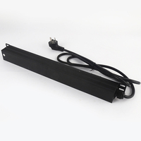 PDU 19 pouces pour montage en rack, 10A, 8 prises universelles, unité de distribution d'alimentation en alliage d'aluminium avec interrupteur pour armoire de serveur réseau