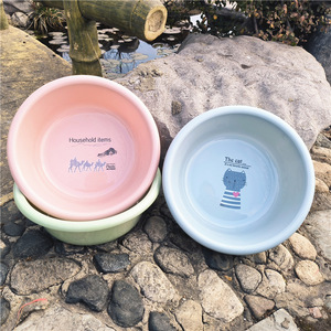 Household Plastic <b>Basin</b> <b>Round</b> Deepened Large Thickened For Washing Feet Laundry Student Use Mixed Color - Product Image 1