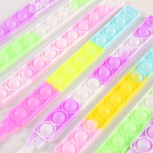Custom Fidget Toy - Bubble-<b>Popping</b> Silicone Stress-Relief Wristband, Rainbow Color Pressure-Relief <b>Bracelet</b> - Product Image 6