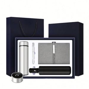 Luxury Doctor Gift Medical Promotional Custom Logo Executive VIP Corporate Gift <b>Set</b> A5 Pu Leather <b>Notebook</b> Card Holder Pen 4in1 - Product Image 1