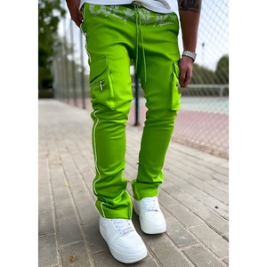 Nuovi <span class=keywords><strong>Pantaloni</strong></span> Cargo Tattici <span class=keywords><strong>Verdi</strong></span> da Uomo in Poliestere, Slim Fit, Antivento, con Strass - Product Image 4