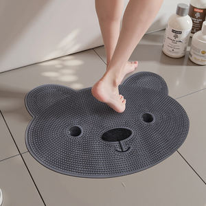 קריקטורה מודרנית בצורת pvc מקלחת אמבט מחצלת ללא החלקה, עמיד למים לשימוש ביתי או מלון - Product Image 1