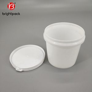 Vente en gros directe d'usine de 1 litre seau en <span class=keywords><strong>plastique</strong></span> blanc bidons blancs bouteilles de crème avec poignée et couvercle en <span class=keywords><strong>plastique</strong></span> - Product Image 5
