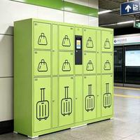 Casier intelligent de stockage de bagages en libre-service avec reconnaissance faciale pour aéroports, gares et centres commerciaux