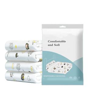 Ensemble de draps de lit de voyage jetables imperméables <span class=keywords><strong>et</strong></span> écologiques de haute qualité paquet individuel de quatre pièces usine de motifs de dessins animés - Product Image 1