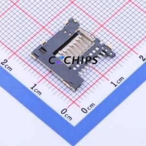 XKTF-1251-1 SD Card / Memory Card Connector SMD Connector Self-Return Type MicroSD Card (TF Card) Card Holder 1.4mm - Product Image 2