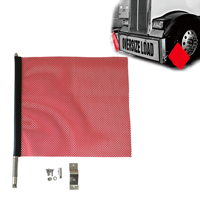Bandera de seguridad para camión, roja y negra, impermeable, de malla, para colgar en la parte trasera, marcador de carga, bandera de visibilidad DOT para plataforma plana