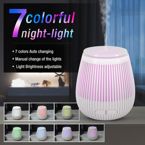 Factory Wholesale Portable Led Round Wood Grain 130ml <strong>Mini</strong> Humidifier <strong>Purifier</strong> Ultrasonic Aroma <strong>Diffuser</strong> air Humidifier - Product Image 4