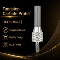 Sonde à pointe plate en carbure de tungstène SD4.0X10mm, filetage M2.5, stylet de mesure de précision pour indicateur à cadran, pièce de rechange pour micromètre
