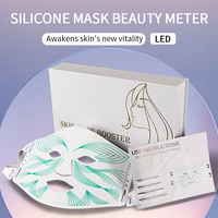 Masque LED pour le visage et le cou en gel de silicone, portable, compatible US/AU, pour la régénération de la peau, anti-inflammatoire, collagène