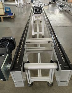 Automatische Verstelbare Snelheid Aluminium Roestvrijstalen Band Ketting Transportband <span class=keywords><strong>Pallet</strong></span> Transportband Voor Overdracht Van Elektrische Accessoires - Product Image 4