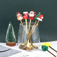 Cadeau de Noël 2025 Cuillère à café en métal Fourchette Ensemble de cuillères en acier inoxydable 304 avec boîte