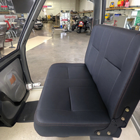 Siège arrière double pour voiture de patrouille électrique et mini-voiture de tourisme, pliable, avec appuie-tête personnalisé et housse en PVC résistante aux rayures