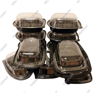 Caja de plástico PP desechable para comida, contenedor de pollo asado <span class=keywords><strong>con</strong></span> <span class=keywords><strong>tapa</strong></span> <span class=keywords><strong>transparente</strong></span>, bandeja de embalaje de comida para llevar impermeable y antivaho - Product Image 1