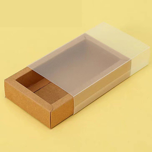 Tùy chỉnh màu trắng mờ PVC có thể gập lại ngăn kéo hộp quà tặng kraft loại giấy UV lớp phủ phong cách Kraft Giấy hộp đồ trang sức ngăn kéo hộp - Product Image 3