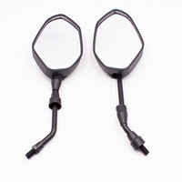 Accessoires pour motocyclette Surface convexe noire 8MM 10MM Rétroviseur latéral Moteur Plastique pour Scooter Rétroviseur pour moto