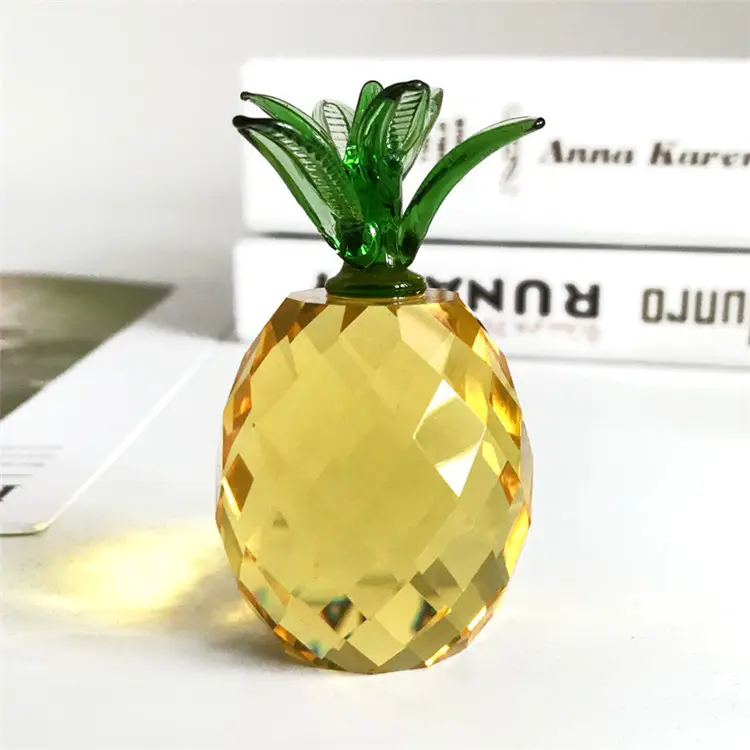 Itens novos, modelo 3d de abacaxi de cristal, decoração caseira, artesanato em cristal de frutas, decoração de casamento