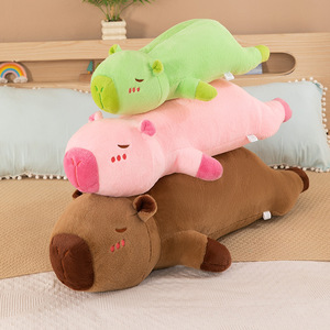 Peluches de Capibara en Colores Verde, Rosa y Marrón, Venta al por Mayor, Muñeco Decorativo para el Hogar, Cojín de <span class=keywords><strong>Siesta</strong></span>, Peluche Largo de Capibara, Almohada - Product Image 2