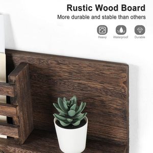 Wooden Multi-Purpose <strong>Wall</strong> Mounted <strong>Key</strong> Mail &amp; Letter Storage <strong>Rack</strong> - Product Image 4