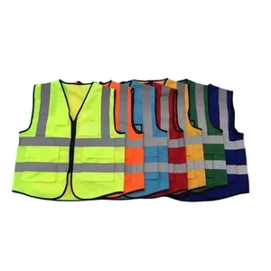 Construction Engineer marine running summer cool Hi vis reflective fluorescent lime green safety vest