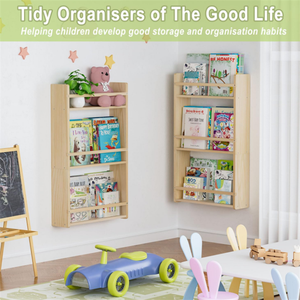 Estantes flotantes de madera <span class=keywords><strong>para</strong></span> libros <span class=keywords><strong>para</strong></span> niños, estantería de madera montada en la pared <span class=keywords><strong>para</strong></span> niños pequeños, estantería <span class=keywords><strong>para</strong></span> guardería - Product Image 6