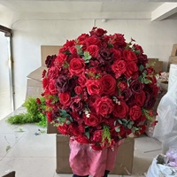 Grande Promotion Boule de Fleurs Artificielles en Soie Blanches de 50cm, 60cm, 70cm, 80cm – Centres de Table Fleurs de Roses pour Mariage