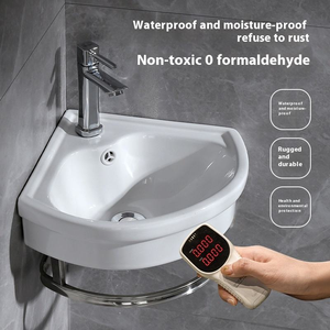 Meuble de salle de bain moderne de haute qualité, lavabo mural, vasque en céramique, lavabo d'<span class=keywords><strong>angle</strong></span>, lavabo pour se laver les mains - Product Image 5