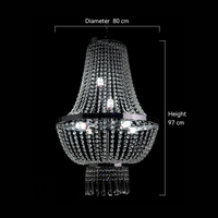 Lustre en perles de cristal métalliques de luxe, luminaire suspendu moderne en cristal pour la décoration de scène de mariage et l'ornement de fête