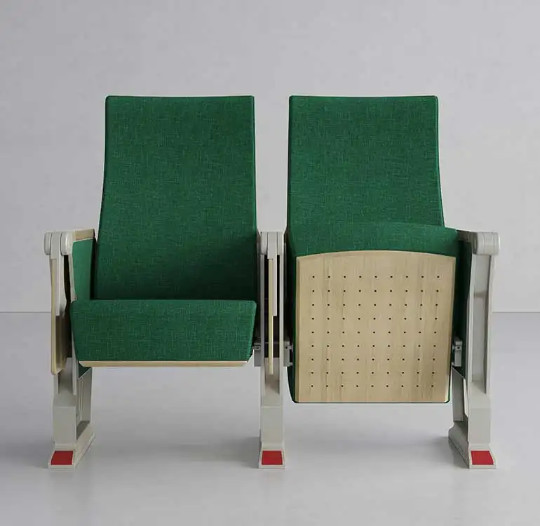 Wholesale Cheap Stackable Upholstered Metal Church Chair Interlocking Theater Auditorium Furniture Padded Church Chair