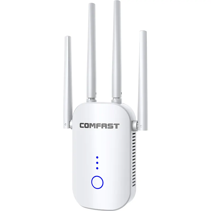 Comfast เครื่องขยายสัญญาณ WiFi 5G,อุปกรณ์ขยายสัญญาณ WiFi 1200Mbps พร้อมเสาอากาศ4 * 3dBi
