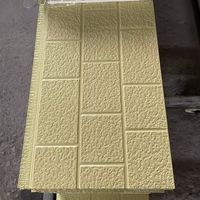 Panneau d'isolation en métal pour mur extérieur de 16-20 mm, panneau en mousse de polyuréthane PU, panneaux isolés en métal, panneau sandwich sculpté en métal