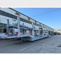 Semi-remorque porte-voitures en acier à double pont 3,5T, 3 essieux, suspension mécanique, capacité 28t, fabriquée en Chine