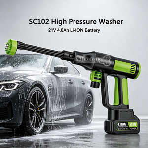 Pistolet de lavage haute pression sans fil SC102 21V, moteur sans balais 440W, batterie 4.0Ah pour le <span class=keywords><strong>nettoyage</strong></span> des voitures, des sols et des climatiseurs - Product Image 1