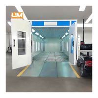 Cabine de pulvérisation de voiture personnalisée avec chauffage électrique Brûleur diesel Lampes infrarouges pour la peinture de voiture et la cuisson Système d'éclairage LED