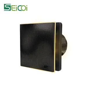 SEICOI black bathroom exhaust fan replacement lower noise level window extractor fan 4"