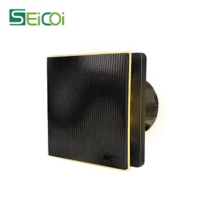 Seicoi ventilador de escape preto, substituição do extrator de janela de nível de ruído inferior, ventilador 4"