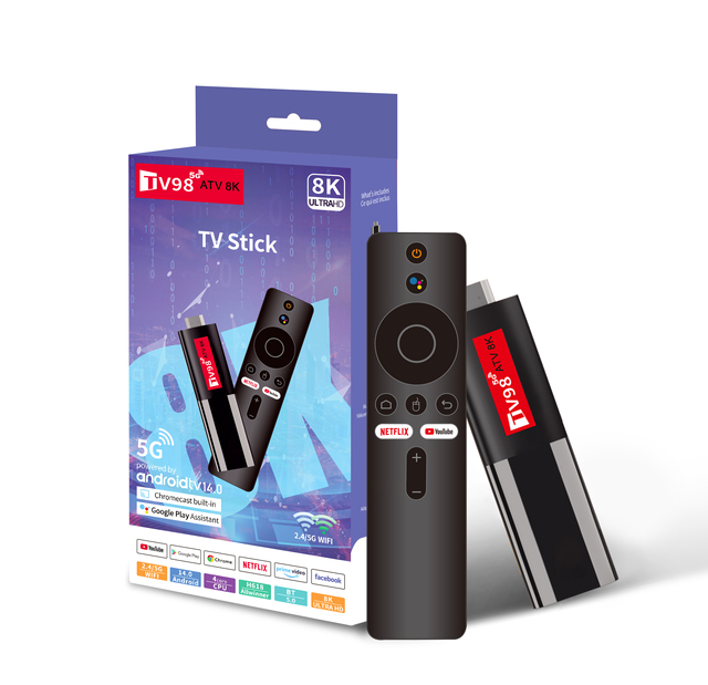 Tv98 Atv 8k Allwinner H618 Excellent Tv Stick Android 14.0 Bt5.0 2.4/5g Wifi 2gb 16gb Smart Tv Stick