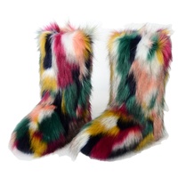Bota de pele falsa antiderrapante, bota feminina para neve ao ar livre, para neve, meia tornozelo, venda imperdível