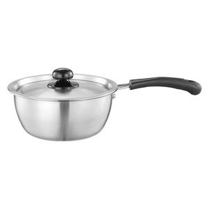 Olla para leche de acero inoxidable, con un solo mango, antiadherente, plateada, engrosada, para cocinar fideos, comida para bebés, sopa transparente - Product Image 4