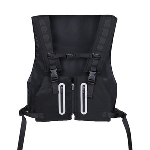 Chaleco Reflectante para Ciclismo, Chaleco Táctico Deportivo para Hombre, Poliéster, Negro y Blanco, Uniforme de Entrenamiento para Verano, Invierno y Otoño - Product Image 1