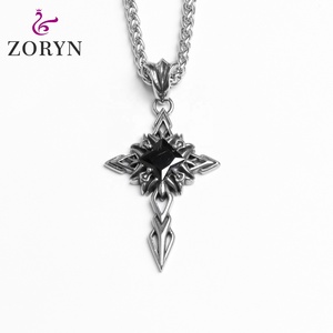 Collares con Colgante de Calavera de Vaquero y Pistola de Acero Inoxidable, Joyería de Moda de Acero de Titanio Estilo Gótico Punk Vintage Occidental para Hombres - Product Image 4