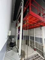 Conforme à la norme CE 2006/42, élévateur de marchandises hydraulique à double rail H-Beam de 5 tonnes et 18 m pour usine de transformation alimentaire