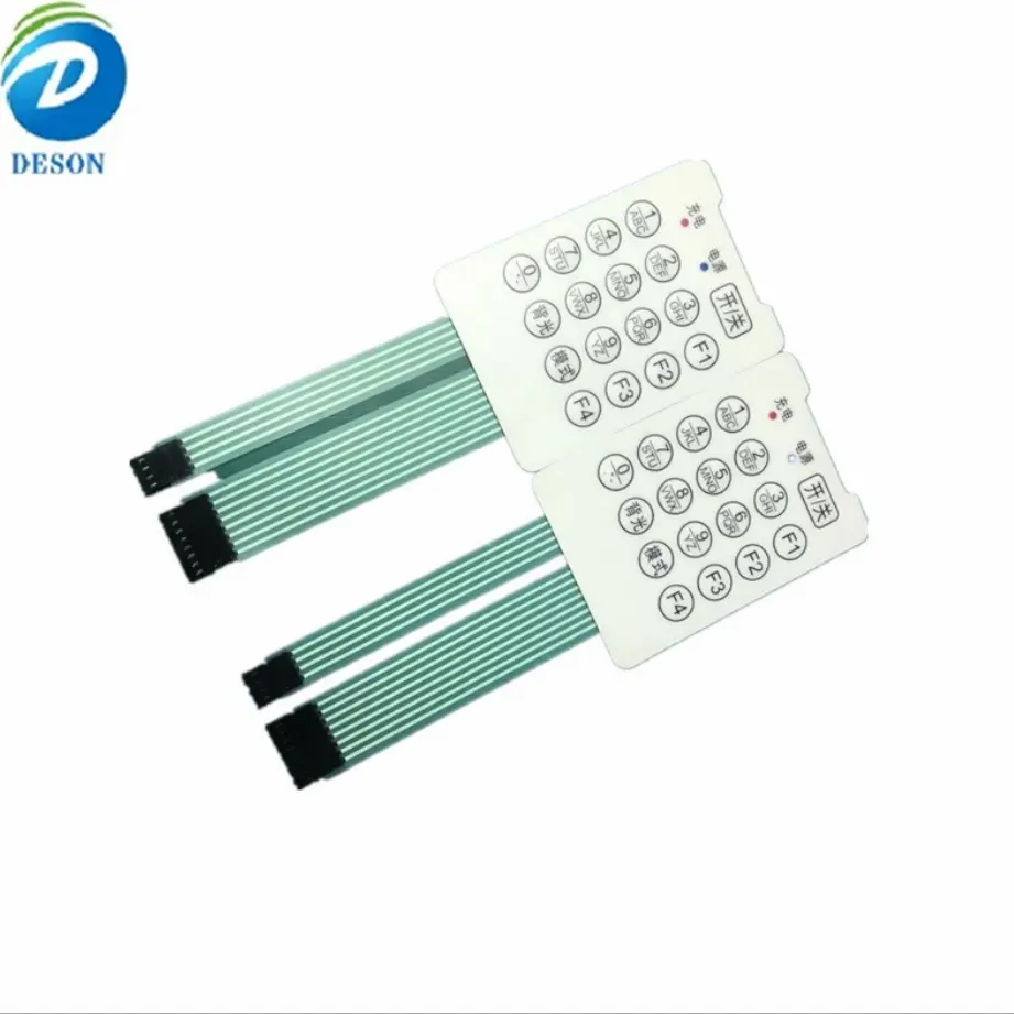 Deson Medical Machine Display Control Screen Keypad Graphic Overlays Switch 3M Adhesive membrane foil switch standard