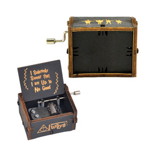 Caja Musical de Manivela con Diseño Nuevo, Cisnes Grabados Personalizados, Fotos y Notas Personalizadas, Recuerdo Artesanal al por Mayor - Product Image 5