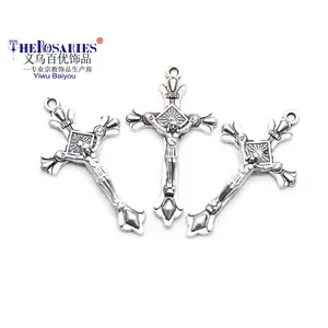 Pendentif en métal croisé de jésus, accessoire Crucifix, 30 cm, 50 pièces/lot