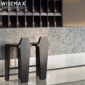 WISEMAX FURNITURE Nordic wabi-sabi design in <span class=keywords><strong>legno</strong></span> massello <span class=keywords><strong>di</strong></span> quercia colore nero sedia da pranzo e tavolo set per <span class=keywords><strong>mobili</strong></span> da ristorante in <span class=keywords><strong>legno</strong></span> - Product Image 5